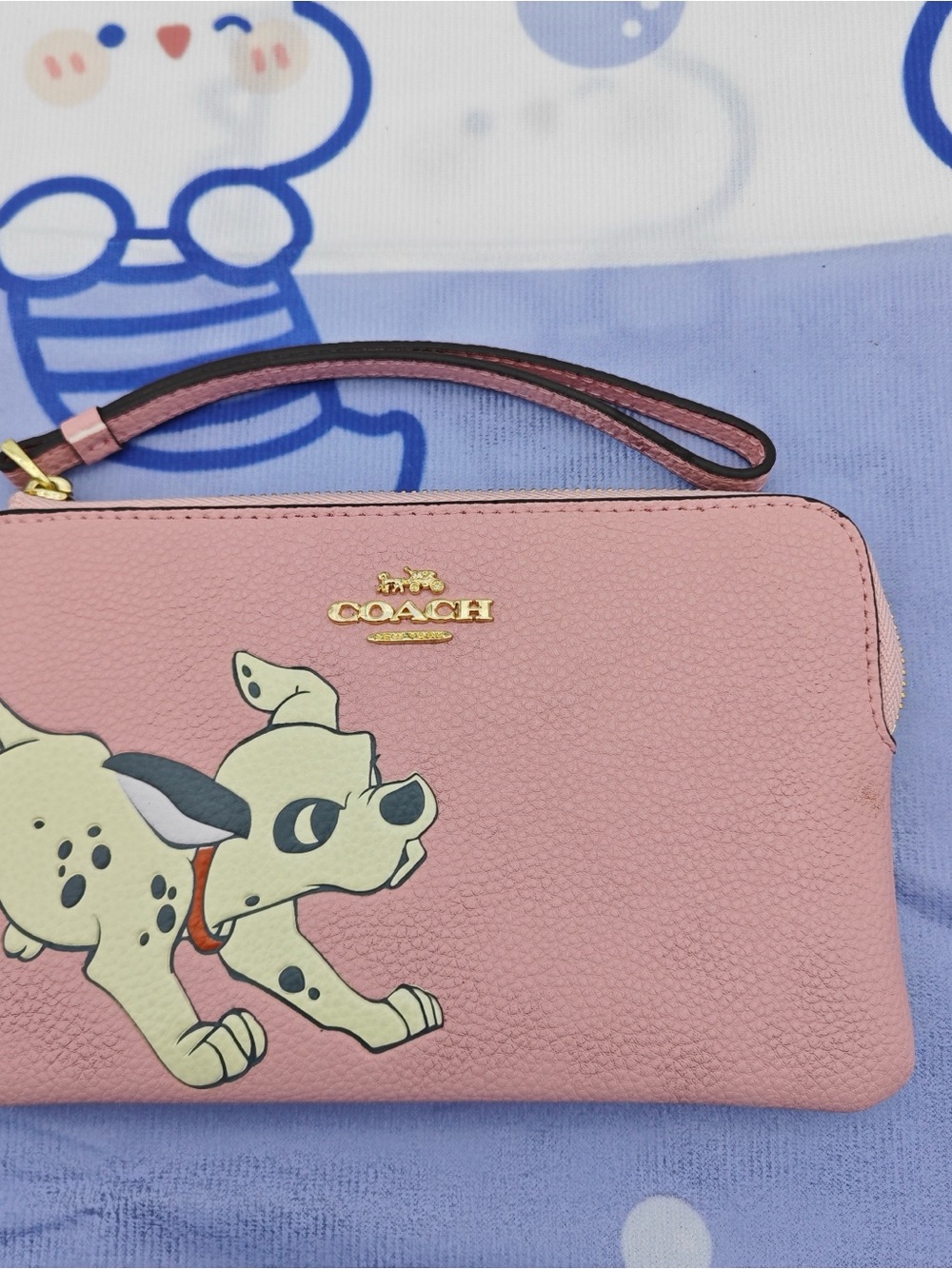 Coach Pink Leather Wristlet